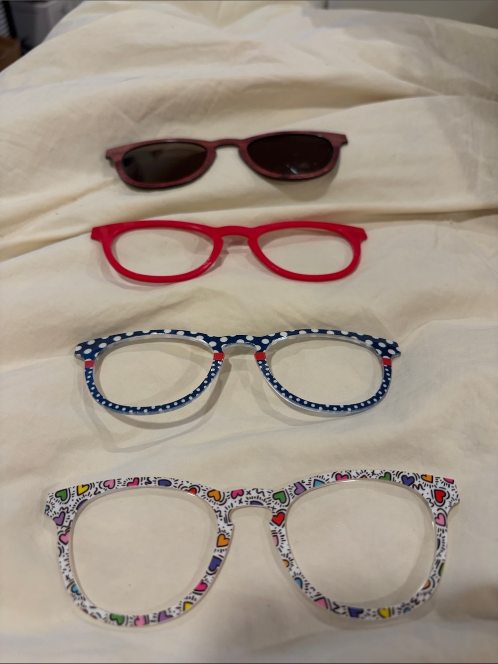 Kids Multi-Pack Fashion Eyewear - Red, Blue, White Patterned